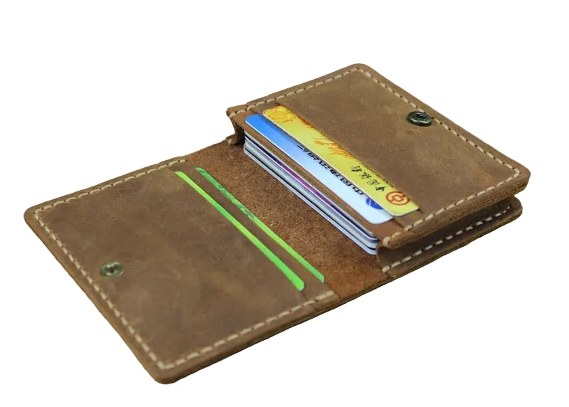 Luxury Leather Card Wallets For Men (Light-Brown)