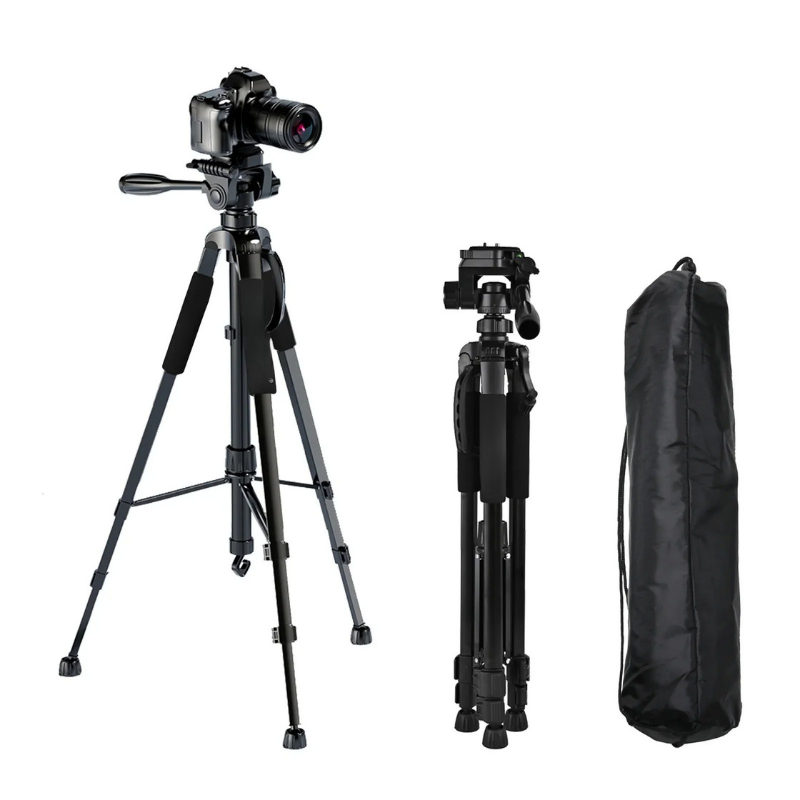 Camera Tripod with Aluminum Pan Head