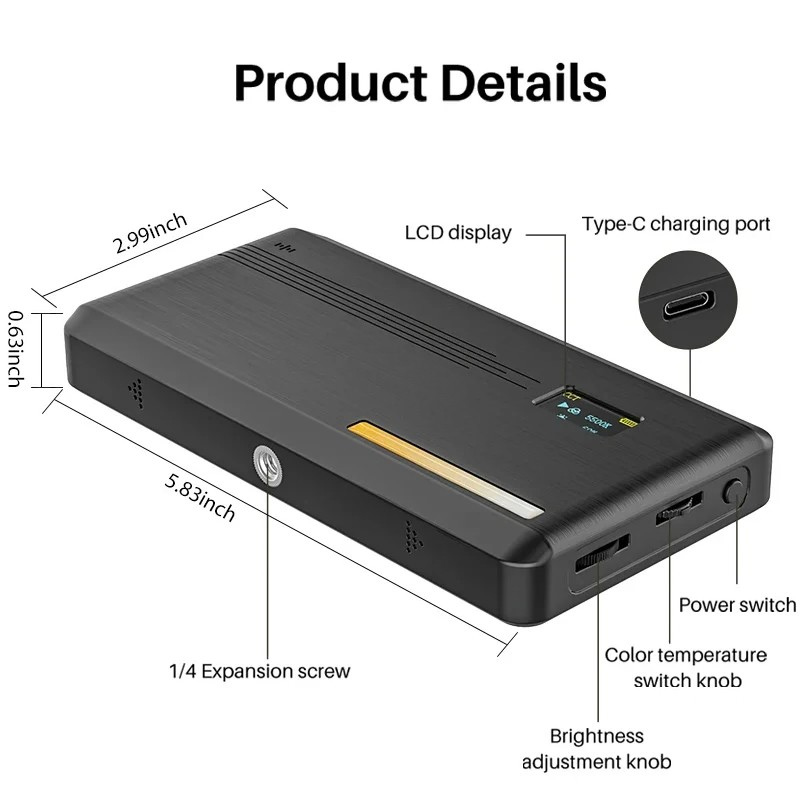 Camera Light with LED Dimmable