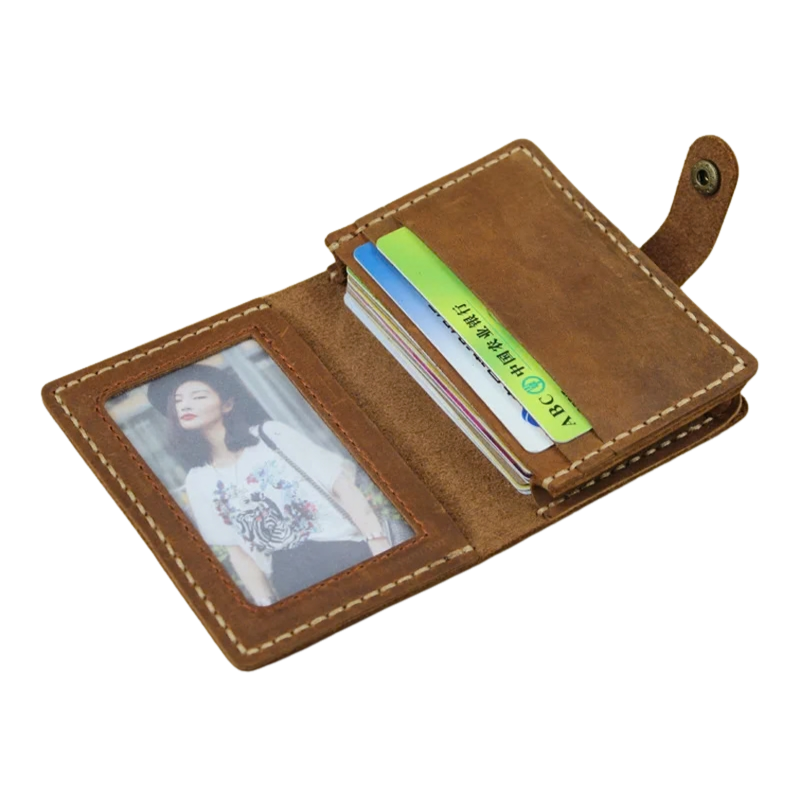 Luxury Leather Card Wallets For Men (Style 3 Light-Brown)