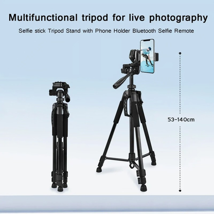 Camera Tripod with Aluminum Pan Head