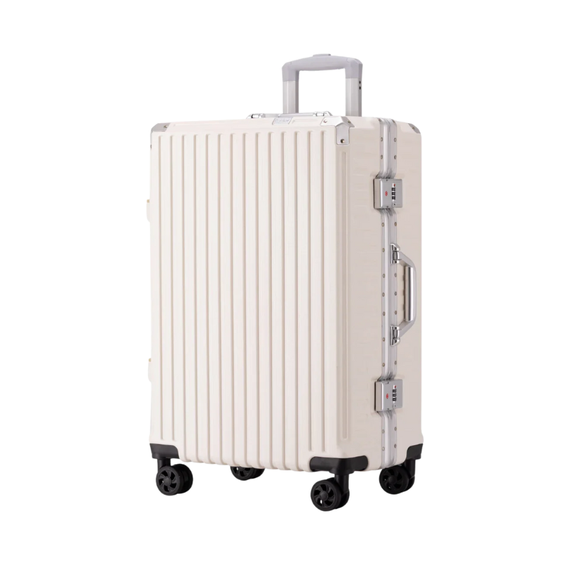 Travel Trolley Luggage (White Suit)