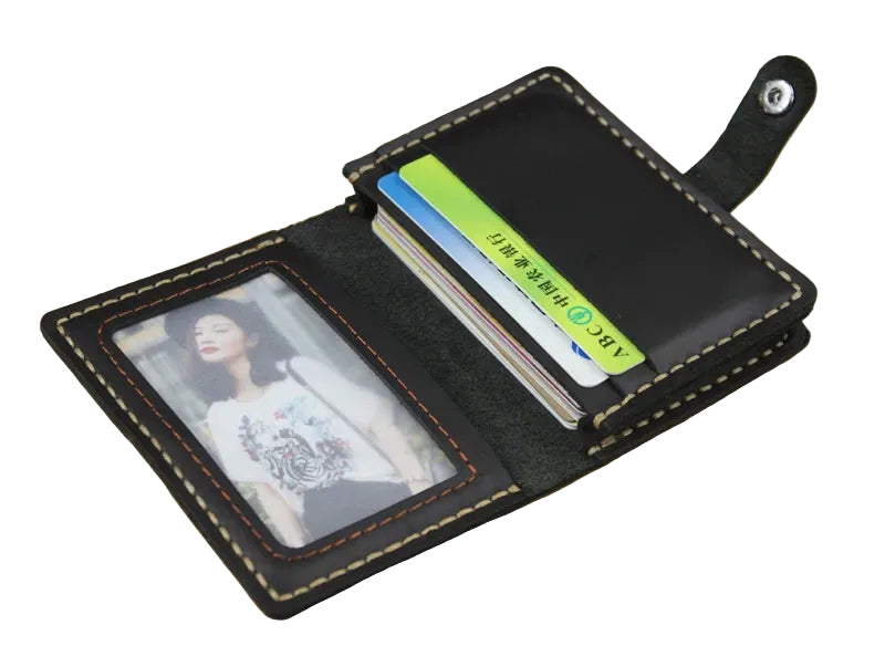 Luxury Leather Card Wallets For Men (Style 3 Black)