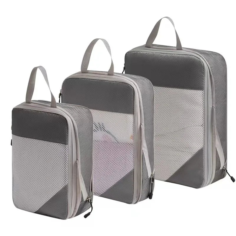 Packing Cubes for Suitcases (Grey - 3pcs)