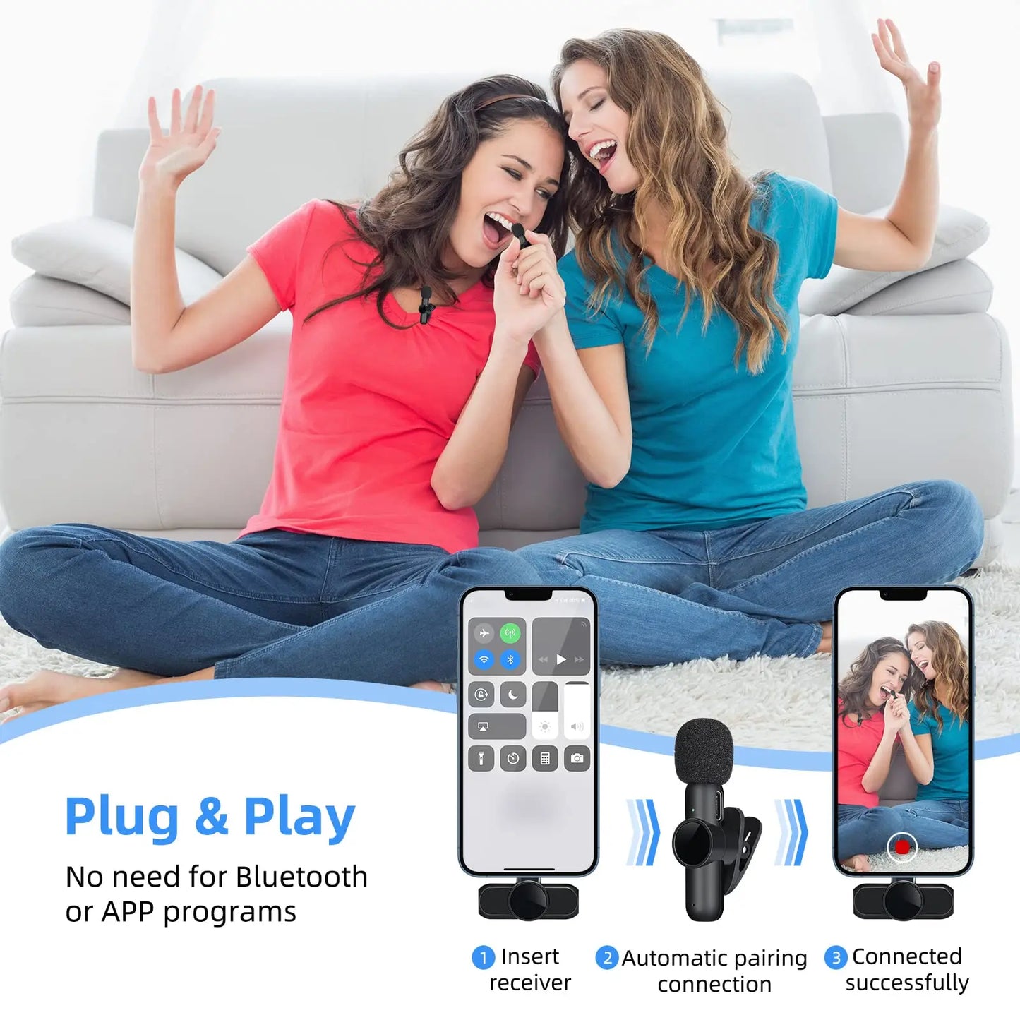 Wireless Microphone with Noise Cancelling
