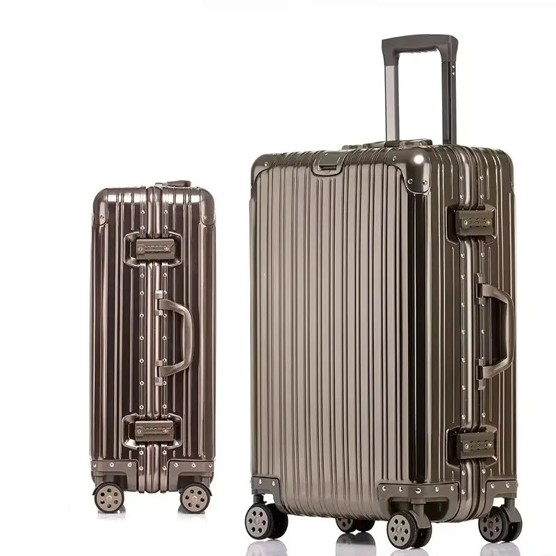 Travel Suitcase Rolling Luggage (Titanium gold)