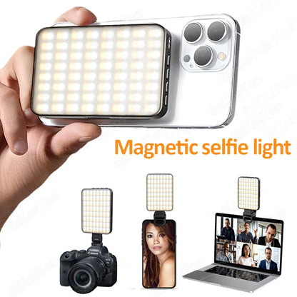 Magnetic Mini LED Ring Light for Travel