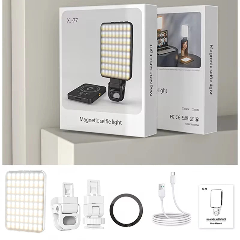 Magnetic Mini LED Ring Light for Travel