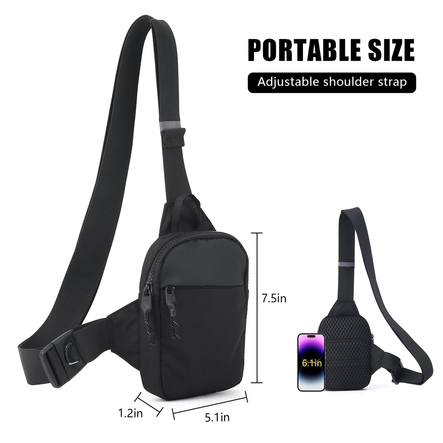Sling Bag with Mini Nylon Satchel