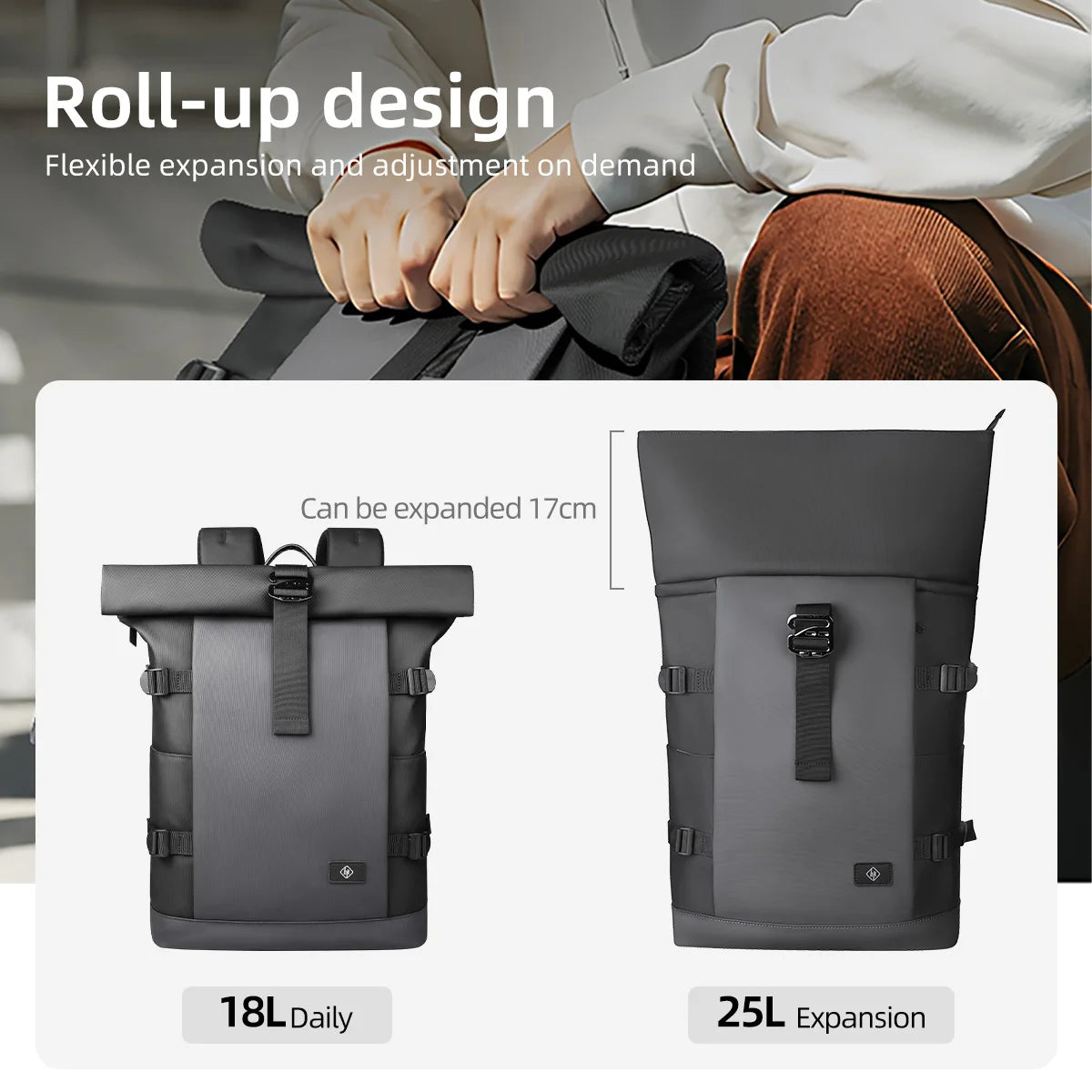 Roll-Top Bag with Waterproof
