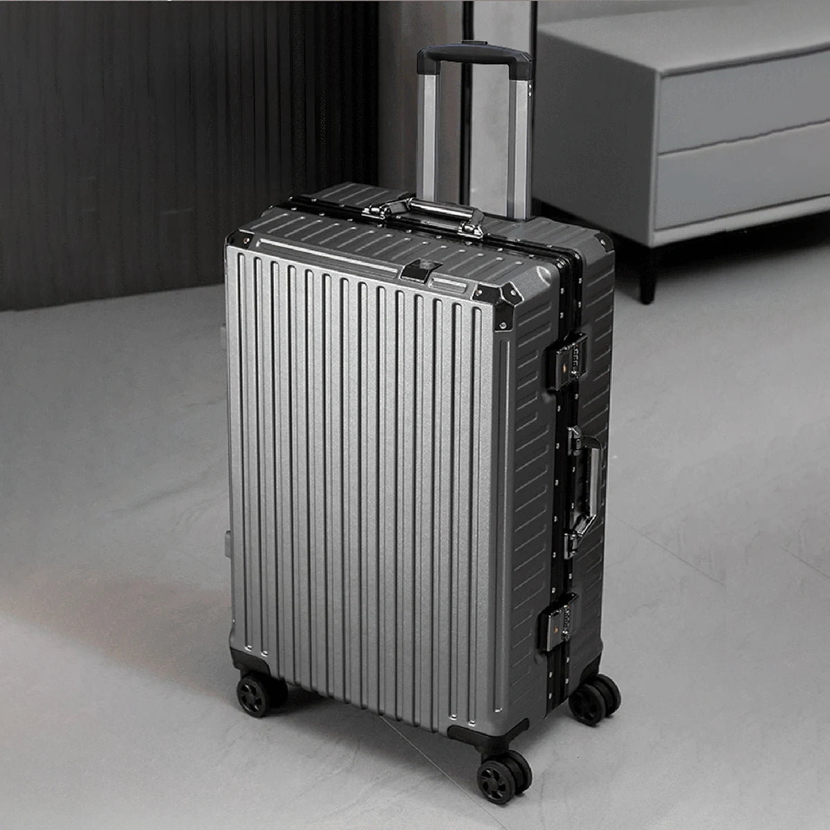 Travel Trolley Luggage (Dark Gray)
