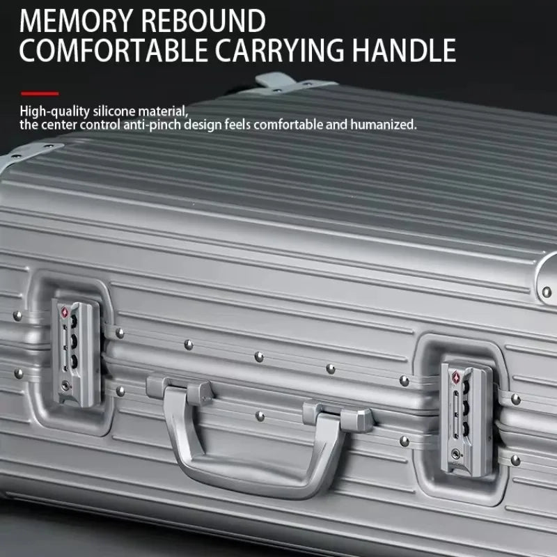 Travel Suitcase Rolling Luggage (Silver)