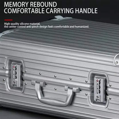 Travel Suitcase Rolling Luggage (Silver)