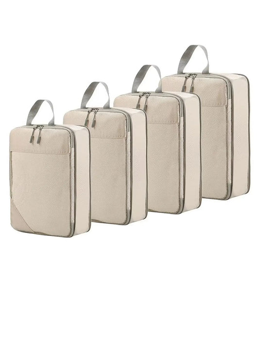 Packing Cubes for Suitcases (Beige - 4 pcs)
