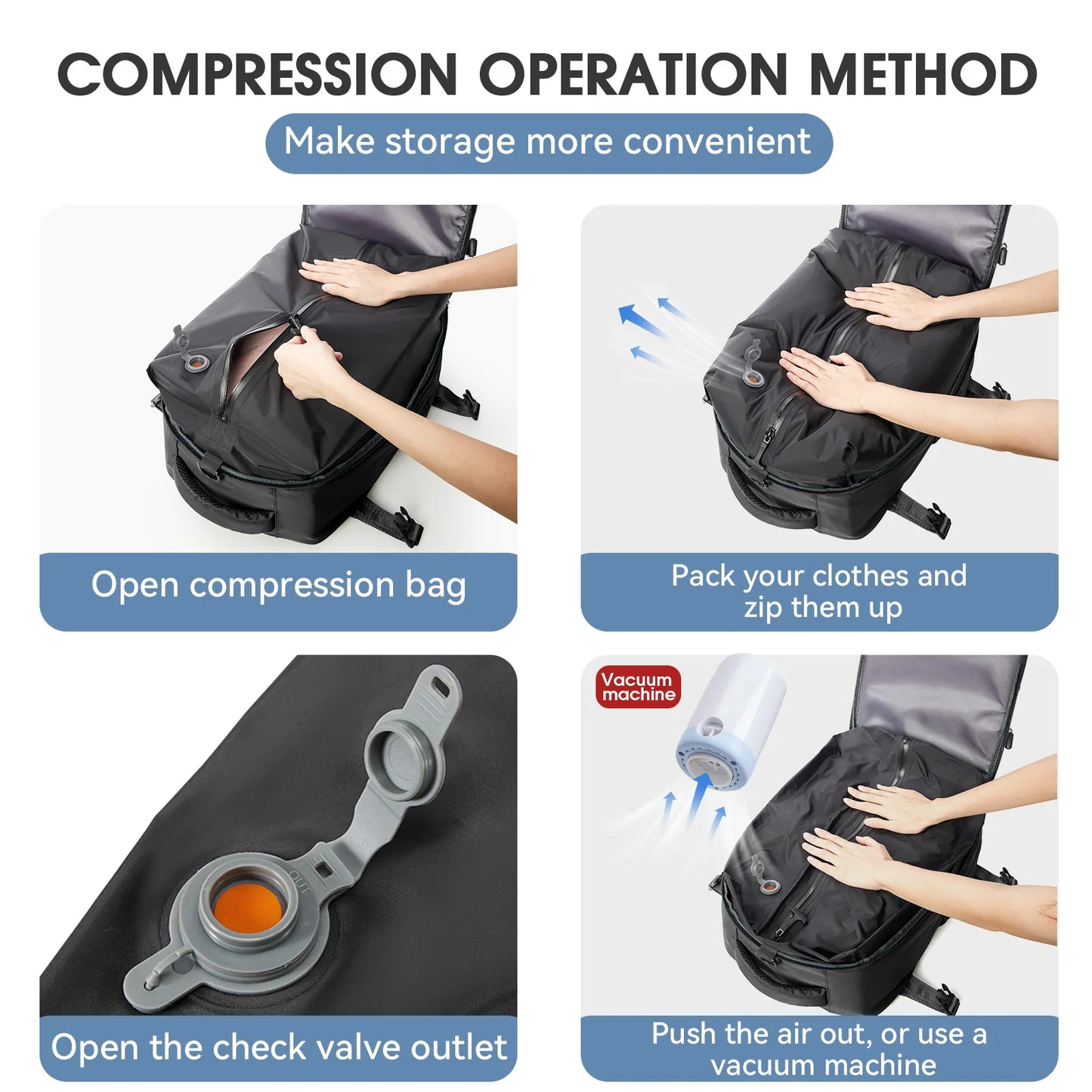Vacuum Compression Travel Bag