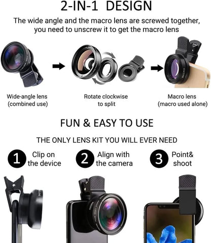 Lens with Universal Clip (Black)