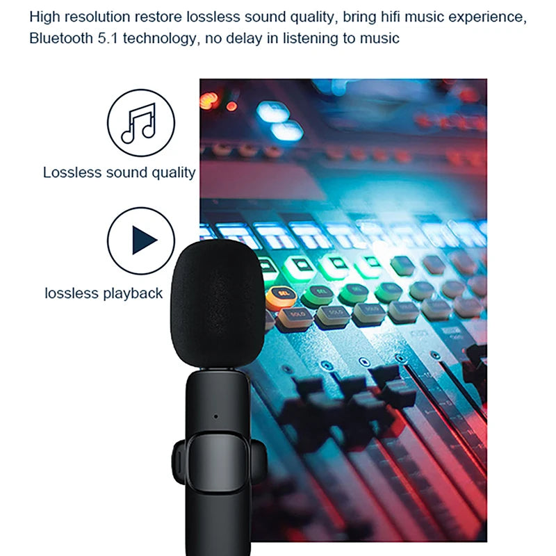 Microphone with Wireless Lavalier for Travel