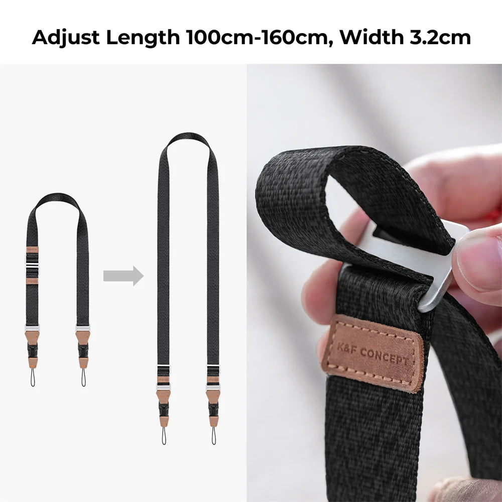 Adjustable Camera Strap (Grey Black)