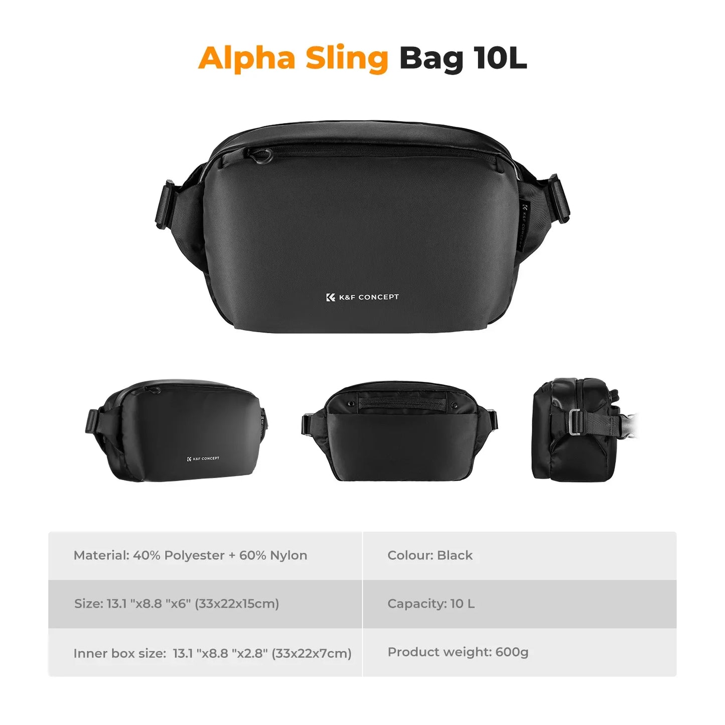 Alpha 10L Camera Accessories Bag Waterproof Carrying Adjustable Shoulder Bag ,For SLR DSLR Camera Accessories