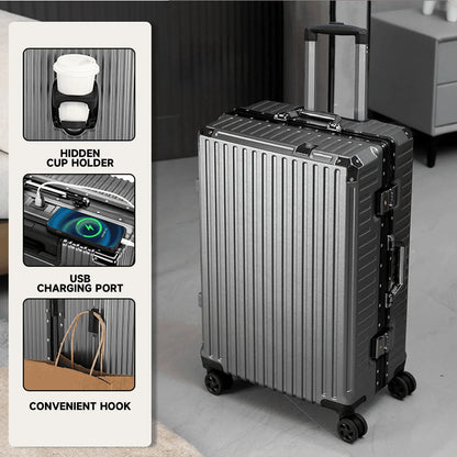 Travel Trolley Luggage (Dark Gray-1)