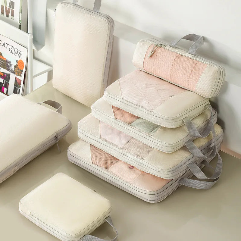 Packing Cubes for Suitcases (Beige- 4 pcs)