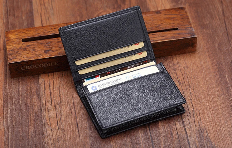 Luxury Leather Card Wallets For Men (Black)