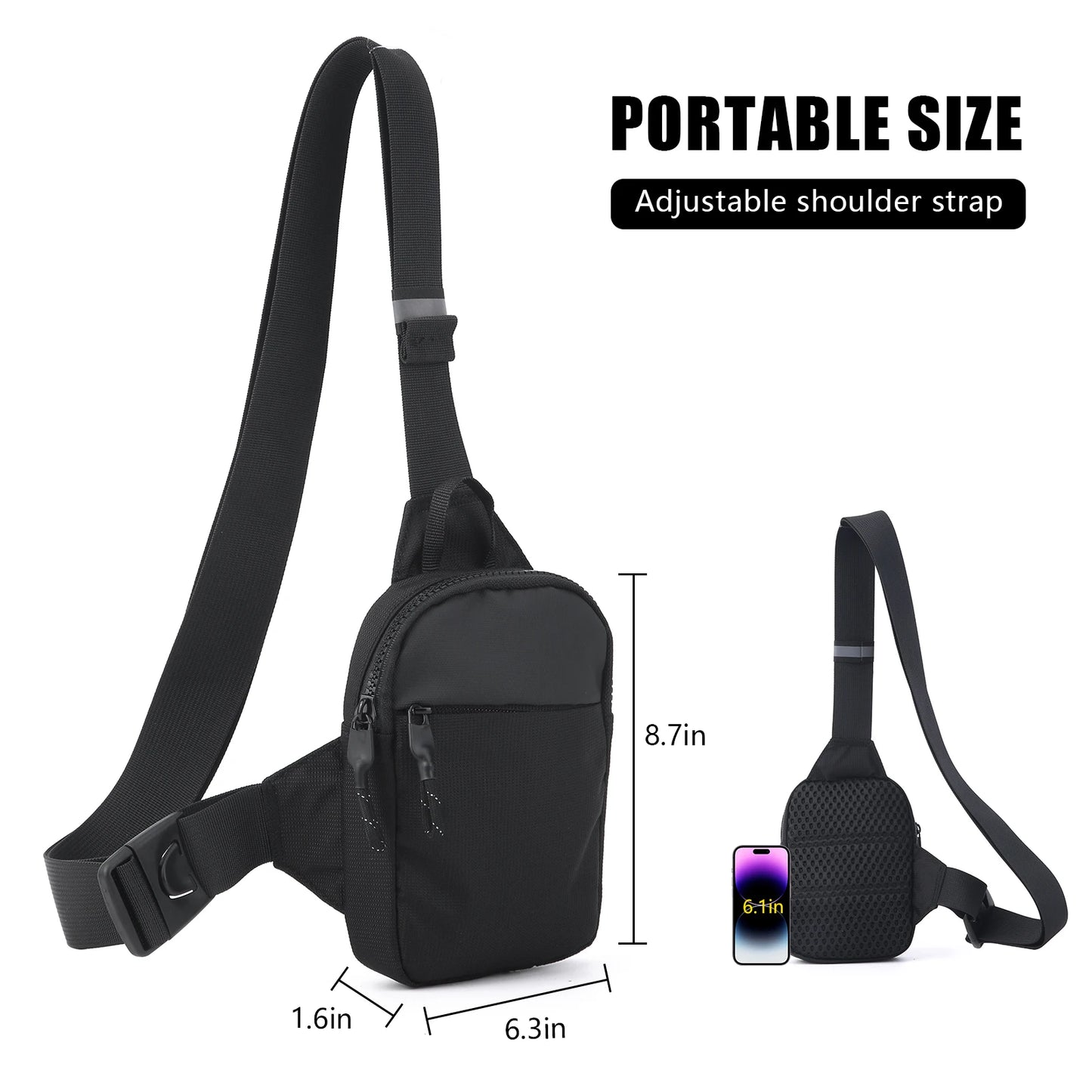 Sling Bag with Mini Nylon Satchel
