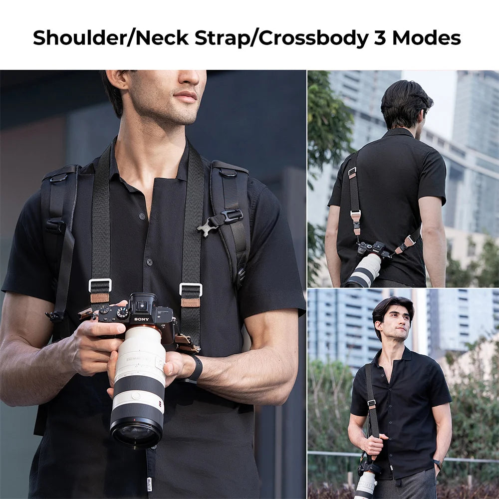 Adjustable Camera Strap (Grey Black)