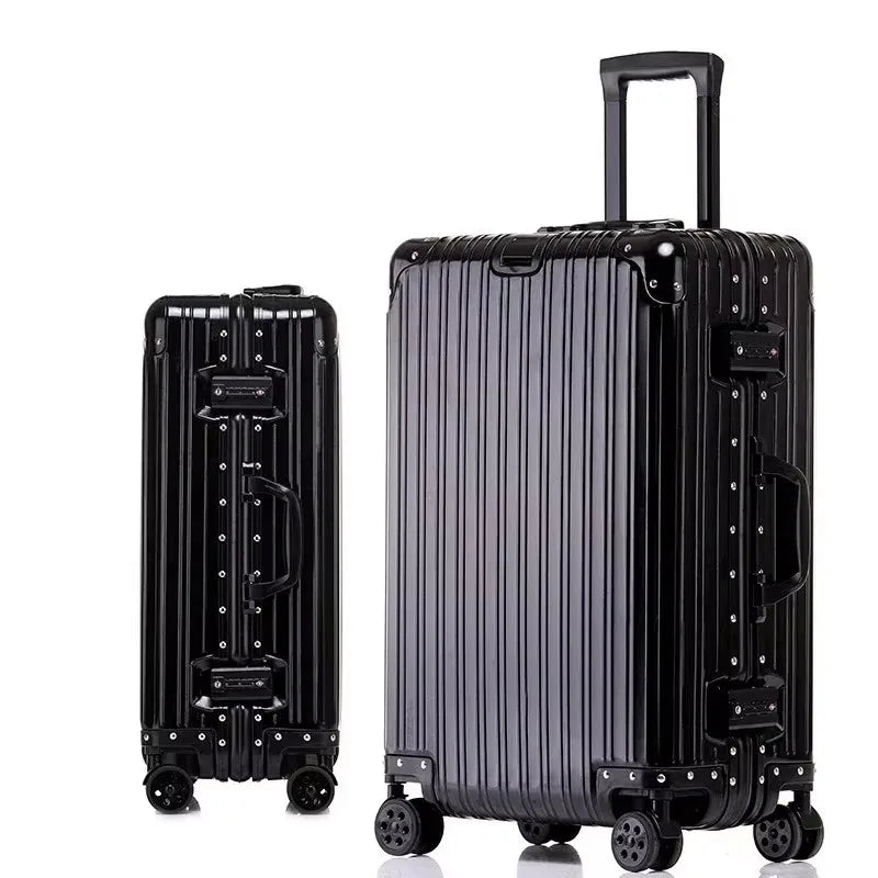 Travel Suitcase Rolling Luggage (Black)