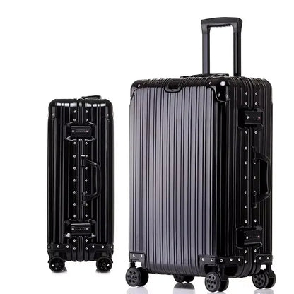 Travel Suitcase Rolling Luggage (Black)